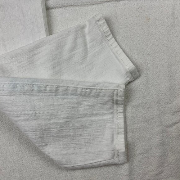 Anthropologie Pilcro Script White Jeans Size 32 Slim Straight Leg High Rise - Picture 9 of 14
